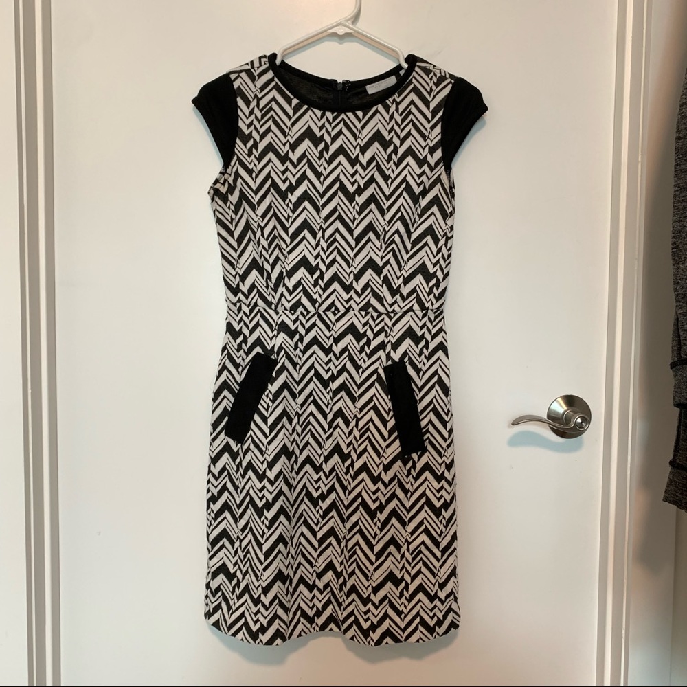 NY&C Chevron Black and White Dress